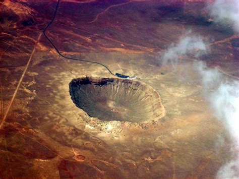 Aerial shot of the ancient Meteor Crater in Arizona, US..Also known as Barringer Crater. : r/pics