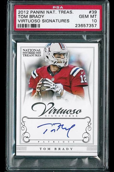 PSA 10 TOM BRADY 2012 PANINI NATIONAL TREASURES SIGNED AUTOGRAPH ...