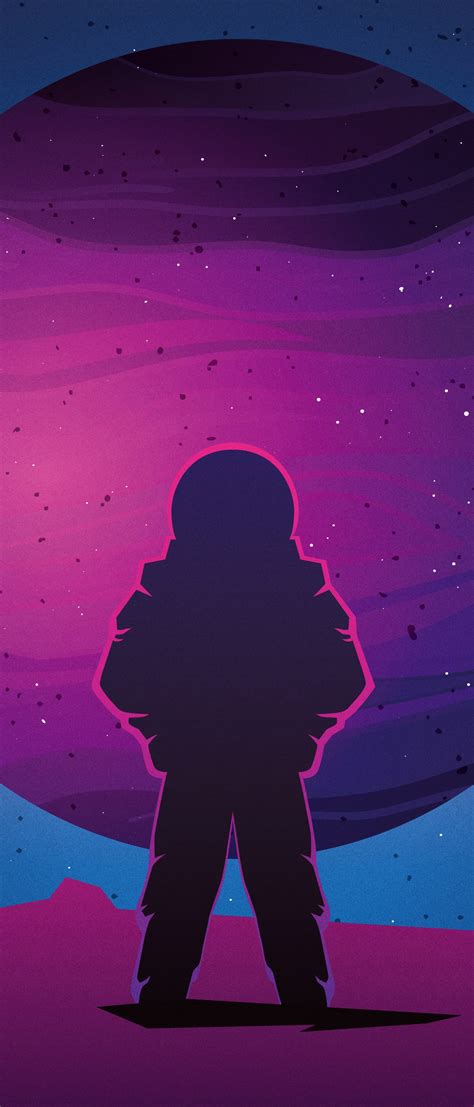 Sci Fi Astronaut, Minimalist, 1644x3840 Phone HD Wallpaper