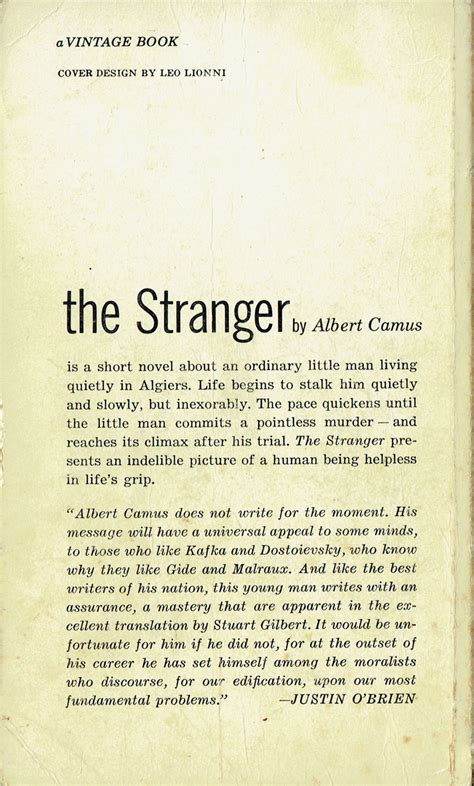 Felt Books — The Stranger by Albert Camus New York: Vintage,...