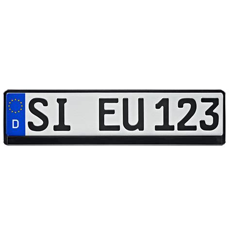 Black Number Plate Surround Single - Autofactors Waterford