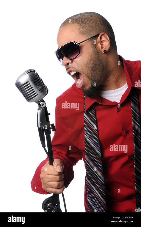 Singer with black glasses hi-res stock photography and images - Alamy