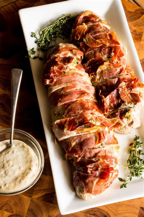 Prosciutto Wrapped Pork Tenderloin - Refashioned Roots | Recipe | Stuffed pork tenderloin, Pork ...