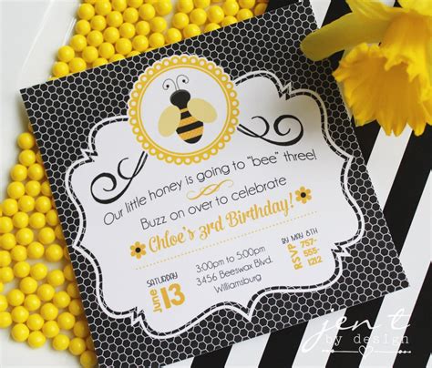 Bumble Bee Party Invitations