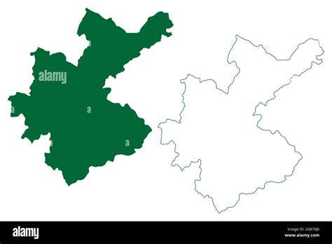 Sawai Madhopur district (Rajasthan State, Republic of India) map vector ...