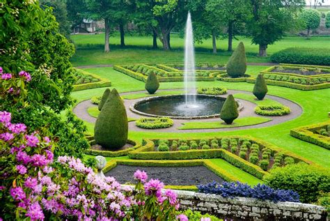 Elaborate gardens of Dunrobin Castle Scotland - DORNOCH HOLIDAY PARK