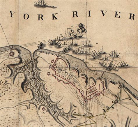 Revolutionary War map of The Battle of Yorktown, Virginia – Old Maps – Blog