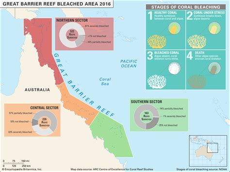 Great Barrier Reef Bleaching Map - Student Center | Britannica.com