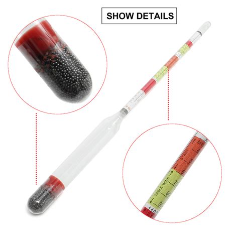 3 Scale Hydrometer Alcohol Meter for Home brew Wine Beer Cider – Electronic Pro