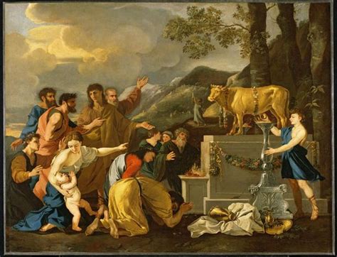 4. The Adoration of the Golden Calf (San Francisco pastiche). - Poussin ...