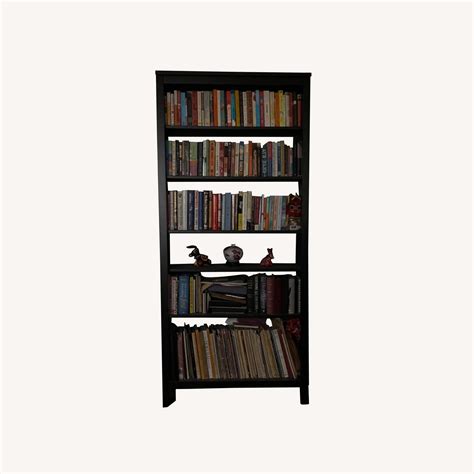 Solid Black Bookcase - AptDeco