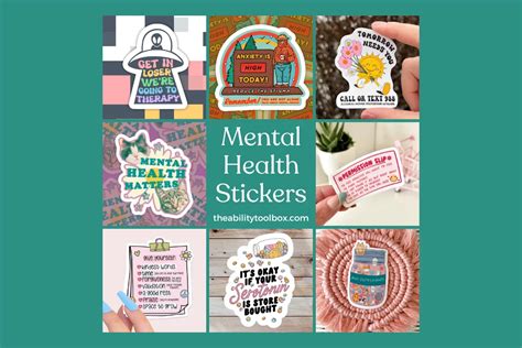 Mental Health Stickers for Awareness, Humor, and Empowerment