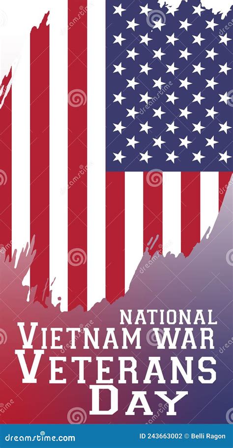 National Vietnam War Veterans Day Poster Stock Vector - Illustration of ...