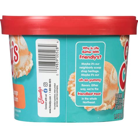Friendly's Rich and Creamy Orange Crème Swirl Ice Cream and Sherbet - 1 ...