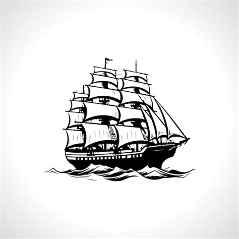 Premium Vector | Ship vector ship logo design pirate ship vector