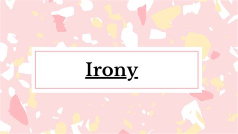 Irony - Literary Device - YouTube