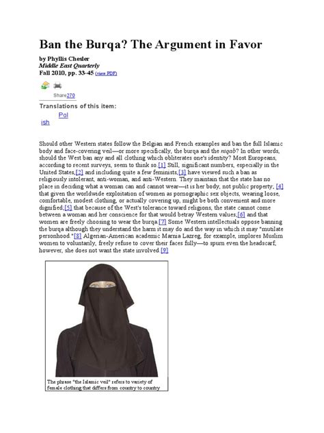 Ban The Burqa? The Argument in Favor: Middle East Quarterly | PDF ...