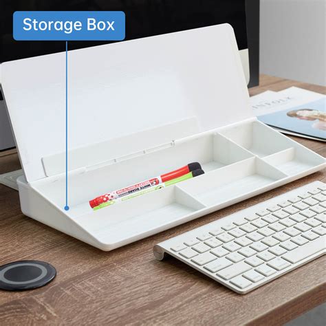 Buy Small Glass Desktop Whiteboard Dry-Erase-Board - Computer Keyboard Stand White Board Surface ...