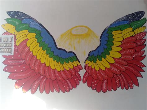 🌈 Colour 👼 Angel wings https://youtu.be/hgeJWuNW0bw | Colorful wall art ...