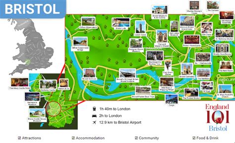 England 101 - Map of Bristol | Bristol attractions, Visiting england, England