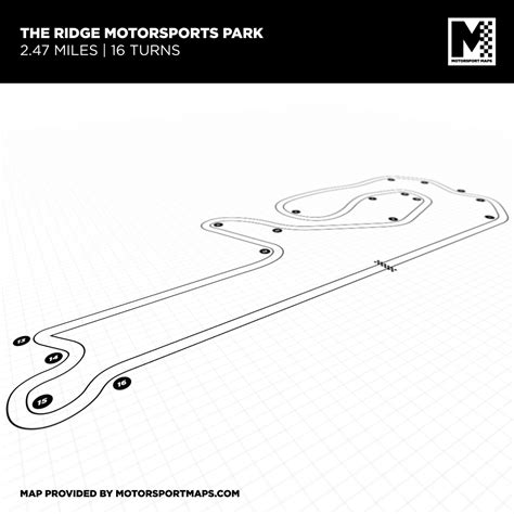 The Ridge Motorsports Park Track Map - Yamaha Champions Riding School