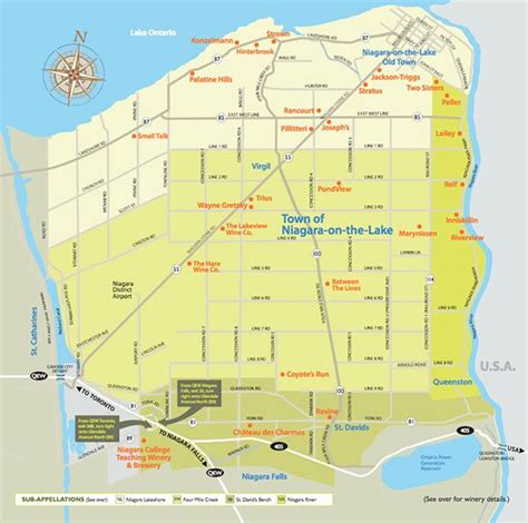 Niagara On The Lake Wineries Map – Map Of The World