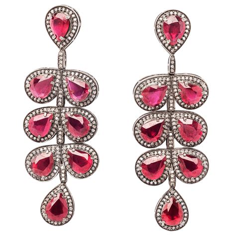 Ruby and Diamond Chandelier Earrings at 1stDibs | ruby chandelier ...