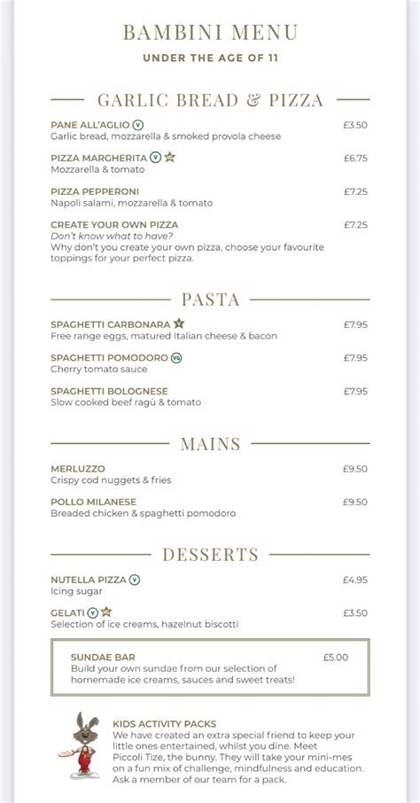 Piccolino Sheffield Sheffield's full menu online