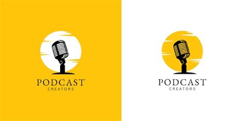 Premium Vector | Set of podcast logo design concept