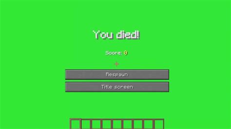 Minecraft Died Screen