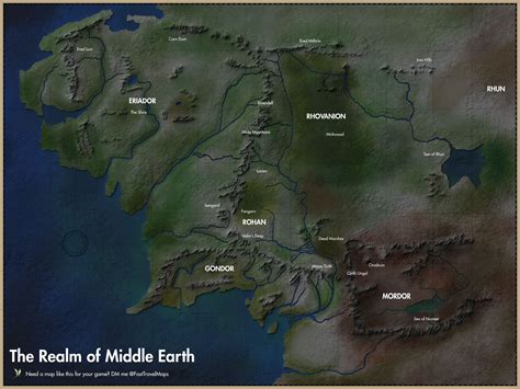 ArtStation - Lord of the Rings Shaded Relief Map