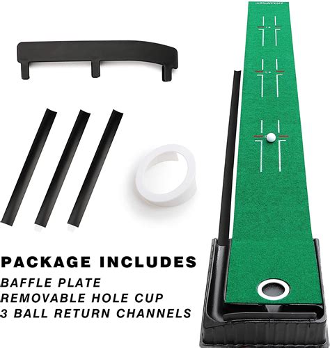 Champkey Guider PRO Golf Putting Mat - Adjustable Hole & Automatic Ball ...