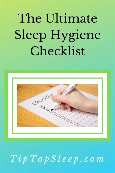 Sleep Hygiene Checklist