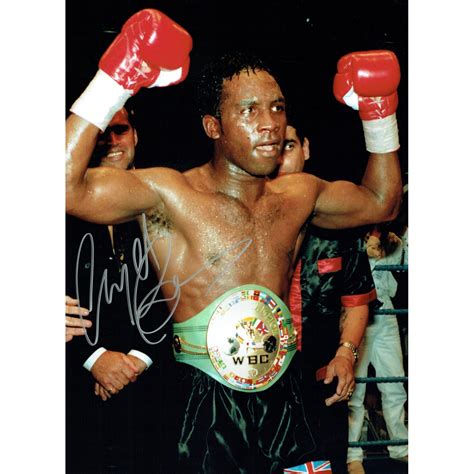 Nigel Benn Signed 12x16 Awesome Boxing Photograph (At a private signing) 26323