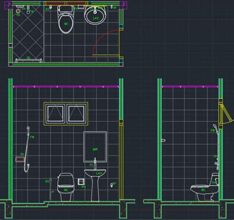 Bathroom Layout | | Free CAD Block Symbols And CAD Drawing | Bathroom layout, Bathroom design ...