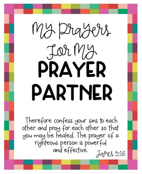 Prayers for My Prayer Partner Friend Sister Scripture Cards: | Etsy in 2021 | Prayer partner ...