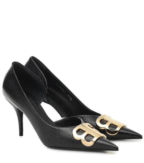 Bb Leather D'orsay Pumps - Balenciaga | Mytheresa in 2021 | Shoes women ...