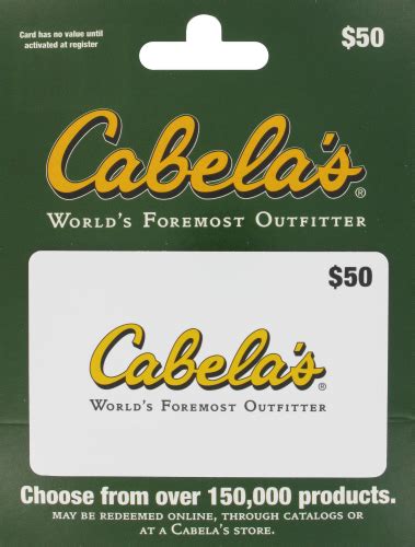 Cabela's $50 Gift Card, 1 ct - King Soopers