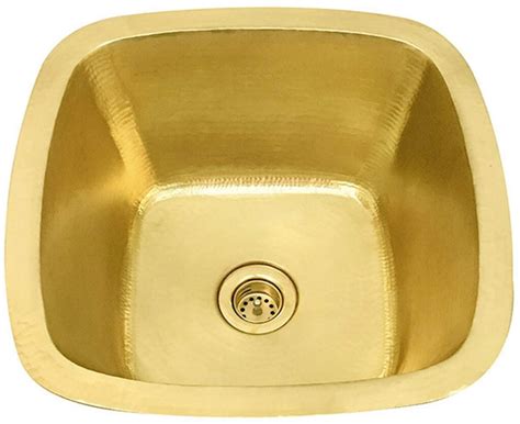 Square Brass Bar Sink – Smooth Undermount Bar Sink – Custom Brass Sink ...