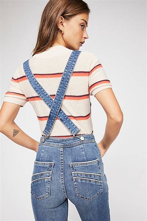 Jeans with suspenders | Suspenders for women, Ladies tops fashion ...