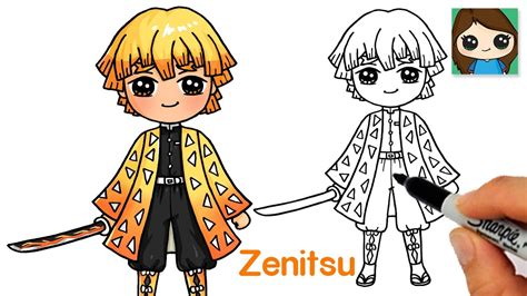 How to Draw Zenitsu Agatsuma | Demon Slayer - YouTube