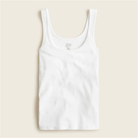 J.Crew Perfect-Fit Shelf-Bra Tank Top | Meghan Markle's White Ribbed Tank Top For Archetypes ...