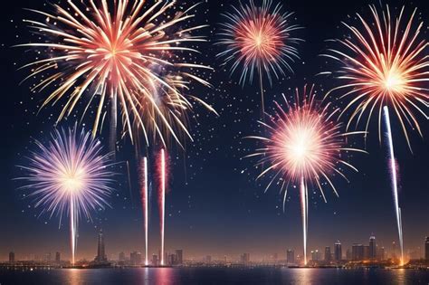 Premium AI Image | Beautiful new year fireworks