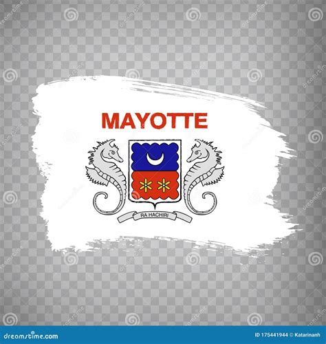 Flag of Mayotte Brush Strokes. Flag Mayotte of France on Transparent Background for Your Web ...