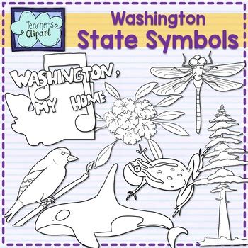 Washington State symbols clipart by Teacher's Clipart | TPT