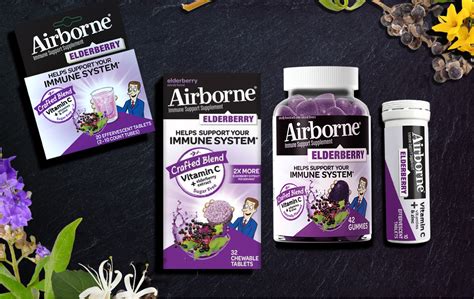 Airborne Elderberry Gummies Immune Support Supplement