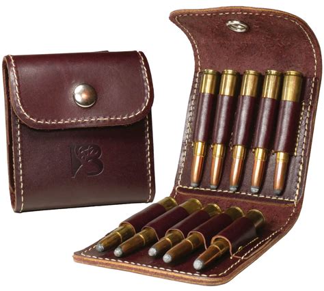 Leather Ammo Case – Brown – 10 Regular Loops – Bandera USA, Fine Leather and Synthetic Hunting ...