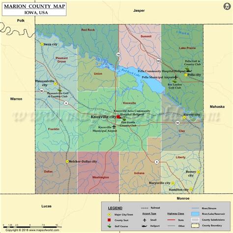 Marion County Map, Iowa