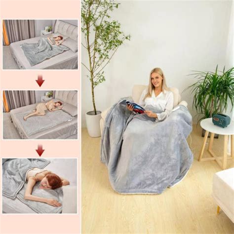 Luxurious Electric Heated Throw Over Blanket, Warm Soft Fleece, Digital Control | eBay