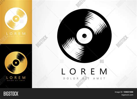 Vinyl Record Logo. Vector & Photo (Free Trial) | Bigstock